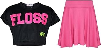A2Z 4 Kids Girls T-Shirt and Skater Skirt Set Short Sleeve Top and Flared Skirt Outfit Stylish Summer Clothing for Kids Casual Matching Set for Holidays, Parties, Everyday Wear Age 5-13