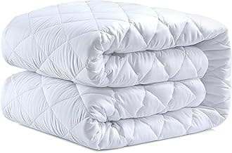 Mattress Protector Double Bed Extra Deep fitted 40cm Stretch Skirt Anti Allergy- Mattress Topper Cover(137 X 190cm) Not Waterproof