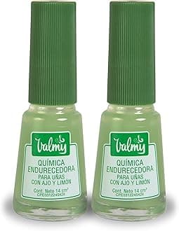 Valmy Lemon & Garlic Quimica Endurecedora - Nail Hardener and Whitening Polish Treatment - Pack of 2
