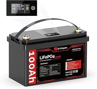 12V 100Ah LiFePO4 Battery with Updated LED Meter, 1280Wh Group 31 Deep Cycle Lithium Iron Phosphate Battery with 100A BMS for RV, Trolling Motor, Solar Power, Off-Grid, Home Energy Storage