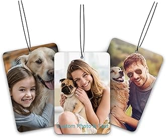 Custom Air Freshener for Car - Double Sided Photo Personalized Car Scents Air Freshener, Smell Air Fresheners With Picture for Wardrobe, Bathroom,Hanging Ornaments (2 Count (Pack of 1))