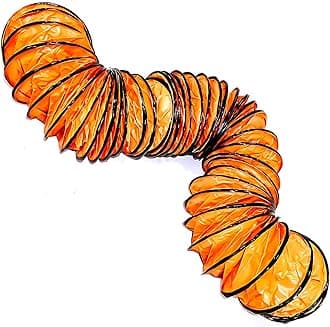 PVC Flexible Duct Hose, Flame Retardant HVAC Ducting with Adjustable Rope, D ...