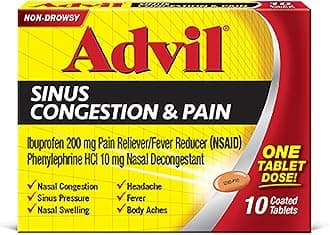 AdvilNon-Drowsy Sinus Congestion and Pain 10 Coated Tablets