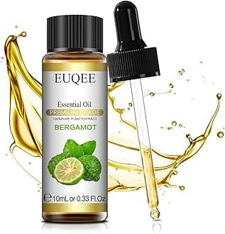 Bergamot Essential Oil Pure Bergamot Oil with Glass Dropper for Diffusers, Humidifier, Candle Making, DIY Soap (10 ml / 0.33 oz)