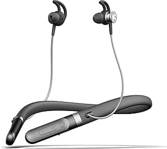 GOBOULT Audio ZCharge Bluetooth Earphones with 40H Playtime, Dual Pairing Neckband, Zen™ ENC Mic, Type-C Fast Charging (10Mins=15Hrs), Biggest 14.2mm Bass Driver IPX5 Premium Silicone Neck band(Black)