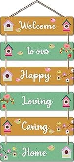 Artvibes Decorative Wall Hanging Ornaments Wooden Art Decoration item for Living Room | Bedroom | Wood Home Decor | Gifts | Quotes Items | Mdf Wall Artworks,Set of 6, Set of 6(WH_3266N)