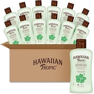 Hawaiian Tropic After Sun Lotion Lime Coolada Case, 12 mini bottles | After Sun Care Travel Essentials, Aloe Vera Lotion, 2 fl oz each (Pack of 12)