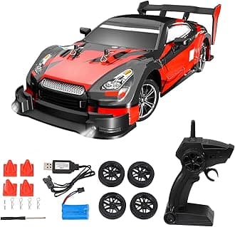 Drift Car - 1/16 RC Race Car, 2.4GHz 4WD, 40km/h, Waterproof, Electric, Red, Teens Gift