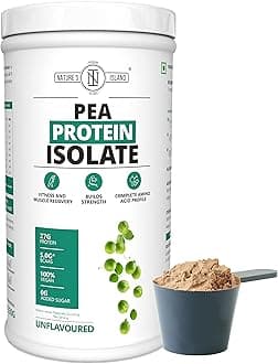 Nature's Island Vegan Plant Protein Powder (330g, Unflavoured) 27G Protein (Pea Protein Isolate) with Complete Amino Acid Profile, for Strength, Recovery, Energy & Stamina