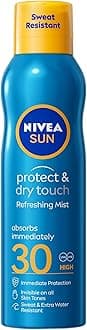 Protect & Dry Touch Refreshing Sun Mist Spray SPF30 (200 ml), Water-Resistant Sun Spray, Immediate Protection Against UVA/UVB Rays, Sunburns, Premature Ageing