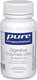 Pure Encapsulations Digestive Enzymes Ultra with Betaine HCl - Vegetarian Digestive Enzymes - Lactose, Protein & Fat Digestion - 30 Capsules
