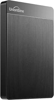 External Hard Drive 160GB Ultra Slim Portable Hard Drive USB3.0 HDD Storage Compatible for PC, Desktop, Laptop, Mac,Xbox One, Xbox 360,(Black) UnionSine-HD-2510
