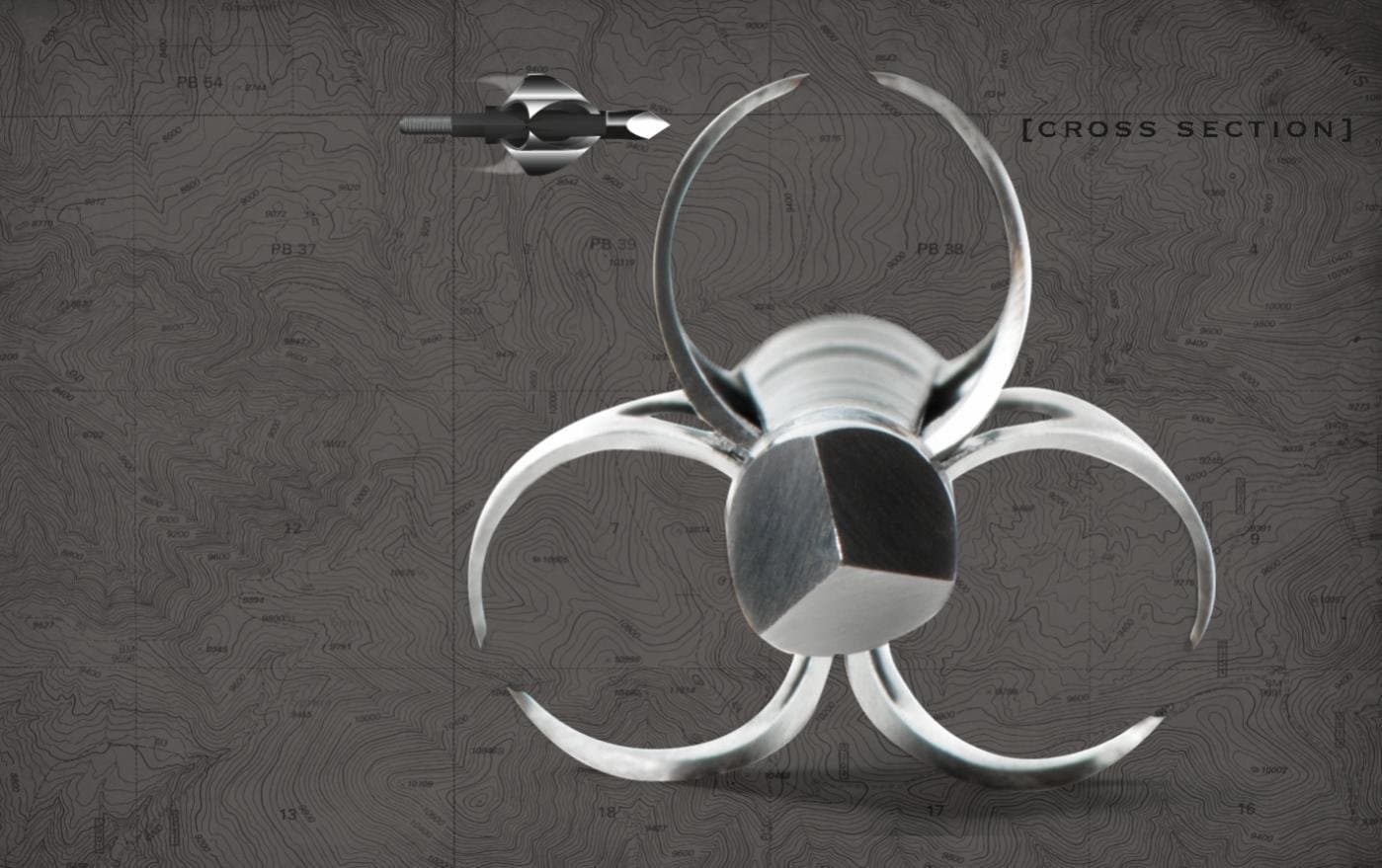 Toxic Broadhead Deep-Six Flying Arrow Archery 100 Gr. 3/Pkg