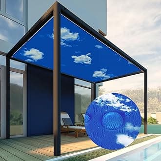 Patio Paradise 22' x 36' Waterproof Sun Shade Sail Rectangle Shade Cloth with Grommets, 260 GSM Patio Canopy Awning 95% UV Block for Backyard Deck Pergola Replacement Cover, Blue Sky, Customized