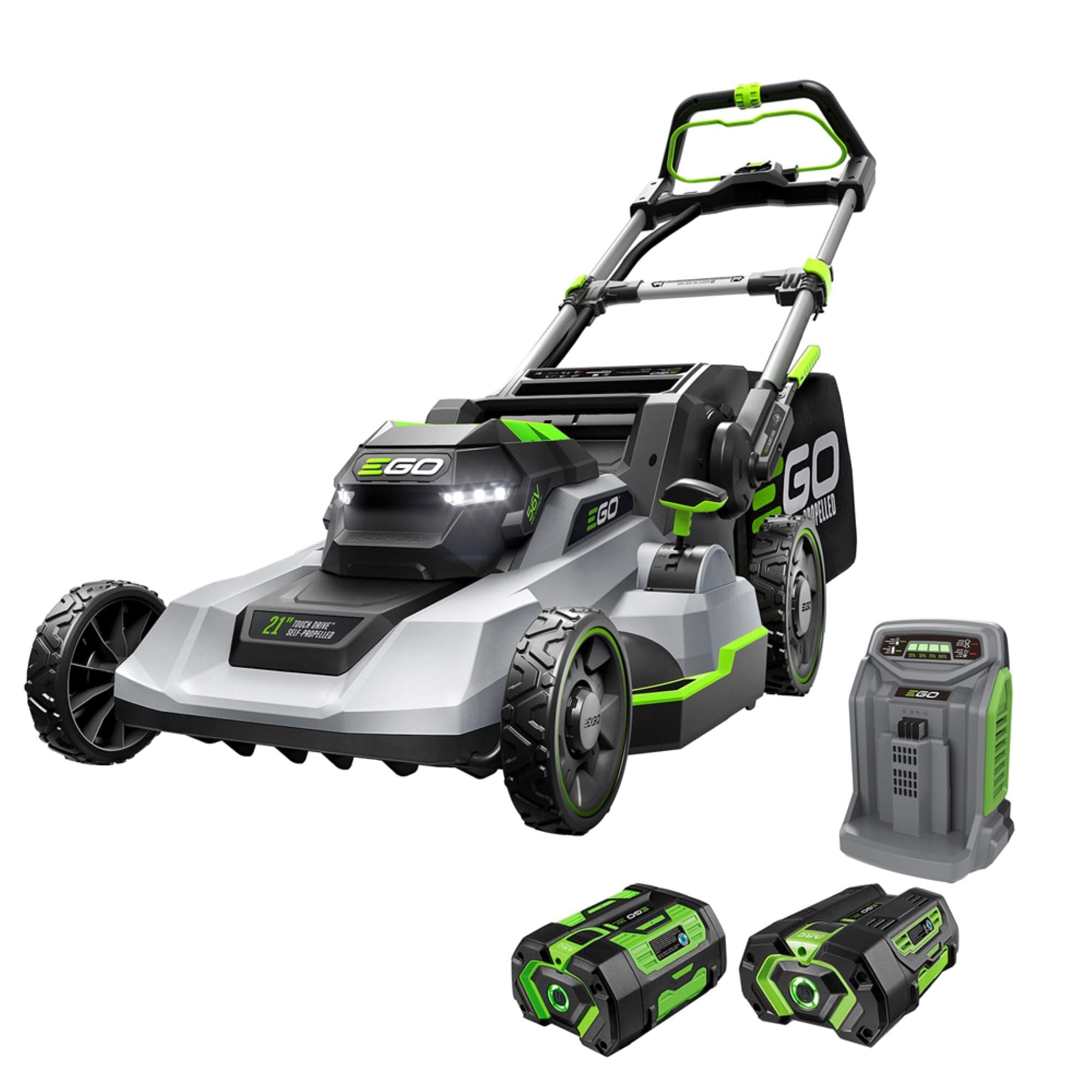 Electric Lawn Mower, Self-Propelled Cordless with Touch Drive, Includes 56V 6.0Ah Battery, 4.0Ah Battery and Rapid Charger - LM2123SP-2