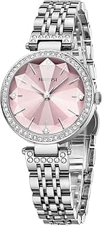 NIBOSI Women's Watches Analog Quartz Ladies Wrist Watch Dainty Rose Gold Minimalist Vintage Luxury Diamond Stainless Steel Strap Classic Dress Watches for Women Small Wrists