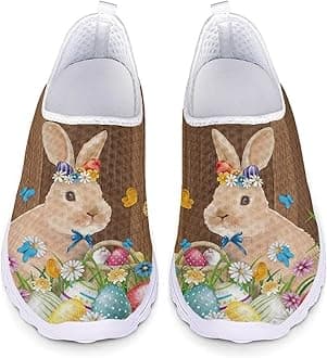 Jeiento Christmas Shoes for Womens Girls Walking Shoes Tennis Shoes Breathable Comfortable Athletic Running Shoe US 5.5-11.5