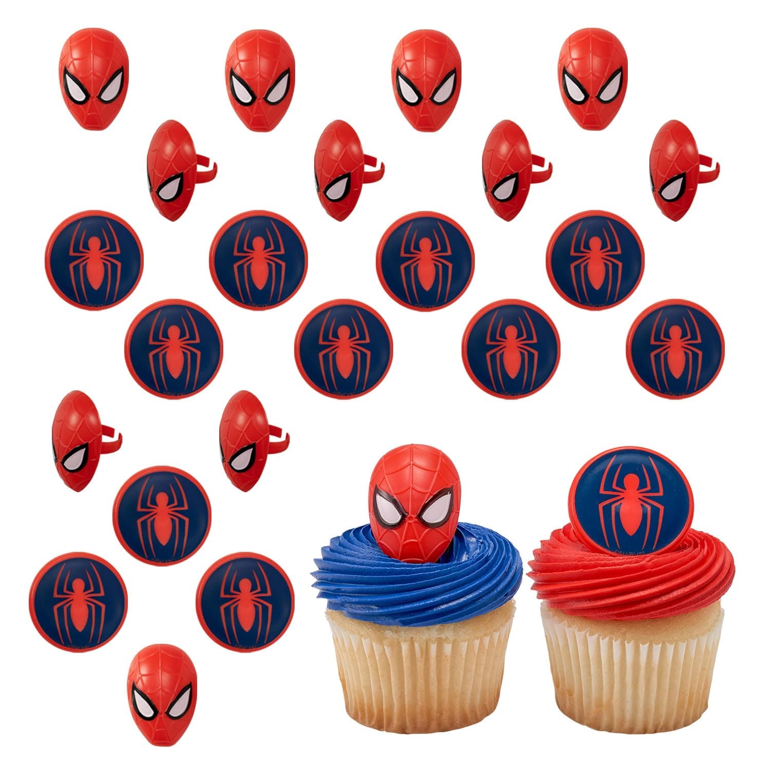 DecoPac Marvel's Spider-Man Spider and Mask Rings
