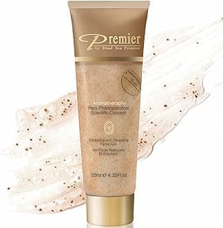 Dead Sea exfoliating face scrub & face wash Classic Para-Pharmaceutical Micro Grains face scrub face cleanser witch hazel jojoba oil skin care non-drying Aromatherapy Scientific Concept 4.25Fl