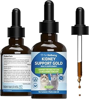 Gold Kidney Support for Cats - Natural Support for Feline Kidney Health - 2 oz (59 ml)