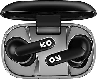 GOBOULT Z20 Made in India Bluetooth Ear Buds Wireless with 51H Playtime, Clear Calling ENC Mic, Low Latency Gaming, 10mm Drivers Earbuds Buds Bluetooth Wireless Earphones (Jet Black)