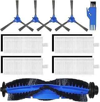 Replacement Parts for Eufy RoboVac 11S, 12,RoboVac 15C, 30, 30C, 35C Vacuum Filters, 4 Side Brushes, 1 Roller Brush and Clean Accessories Kit, Blue