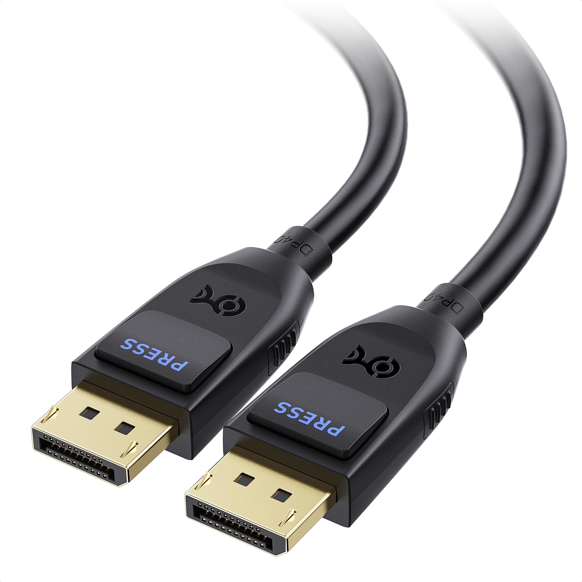[VESA Certified] DisplayPort 2.1 Cable 2m, Support 40Gbps DP40 8K 120Hz, 4K 144Hz in Black with FreeSync, G-SYNC and HDR for Gaming Monitor, PC, RTX 4080/4090, RX 7900 and More