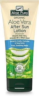 Organic Aloe Vera Aftersun Lotion, Natural, Vegan, Cruelty Free, Paraben & SLS Free, Soothing, 200ml