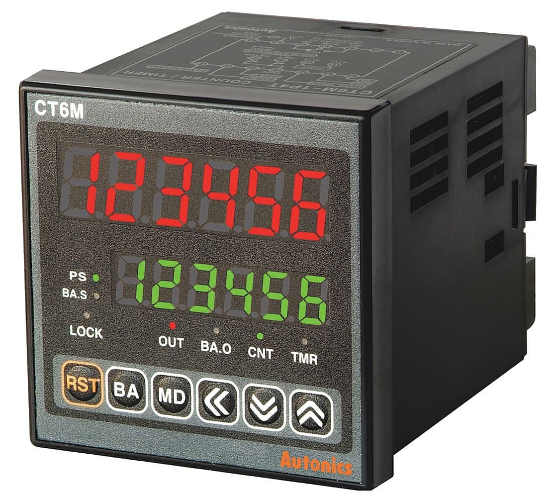 CT6M-2P4 Counter: electronical 2X LED time/pulses SPST in 1: NPN,PNP AUTONICS