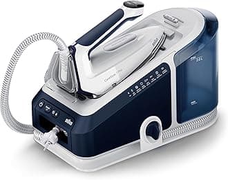 Braun CareStyle 7 Pro IS7282BL, Steam Generator Iron with FreeGlide 3D Technology, Smart iCareMode, Vertical Ironing, Anti Drip, Detachable 2L Water Tank, 2700W, Blue