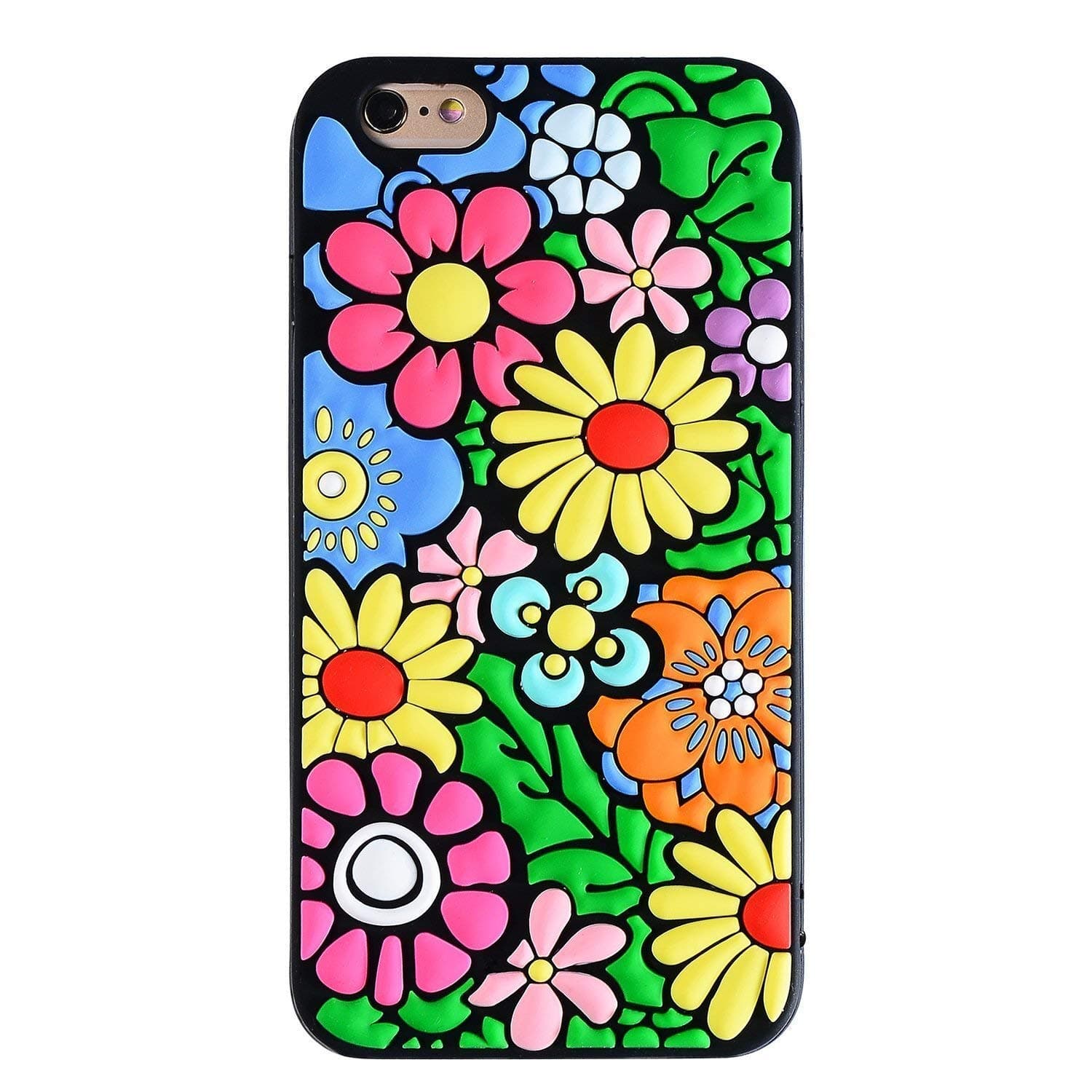 Joyleop Flower Case for iPhone 7 8,Cartoon Floral Pattern Soft Silicone Cute 3D Design Fun Cover,Kawaii Unique Kids Girls Lady Gift,Lovely Fashion Shockproof Skin Protector Cases for iPhone 7 8 4.7"