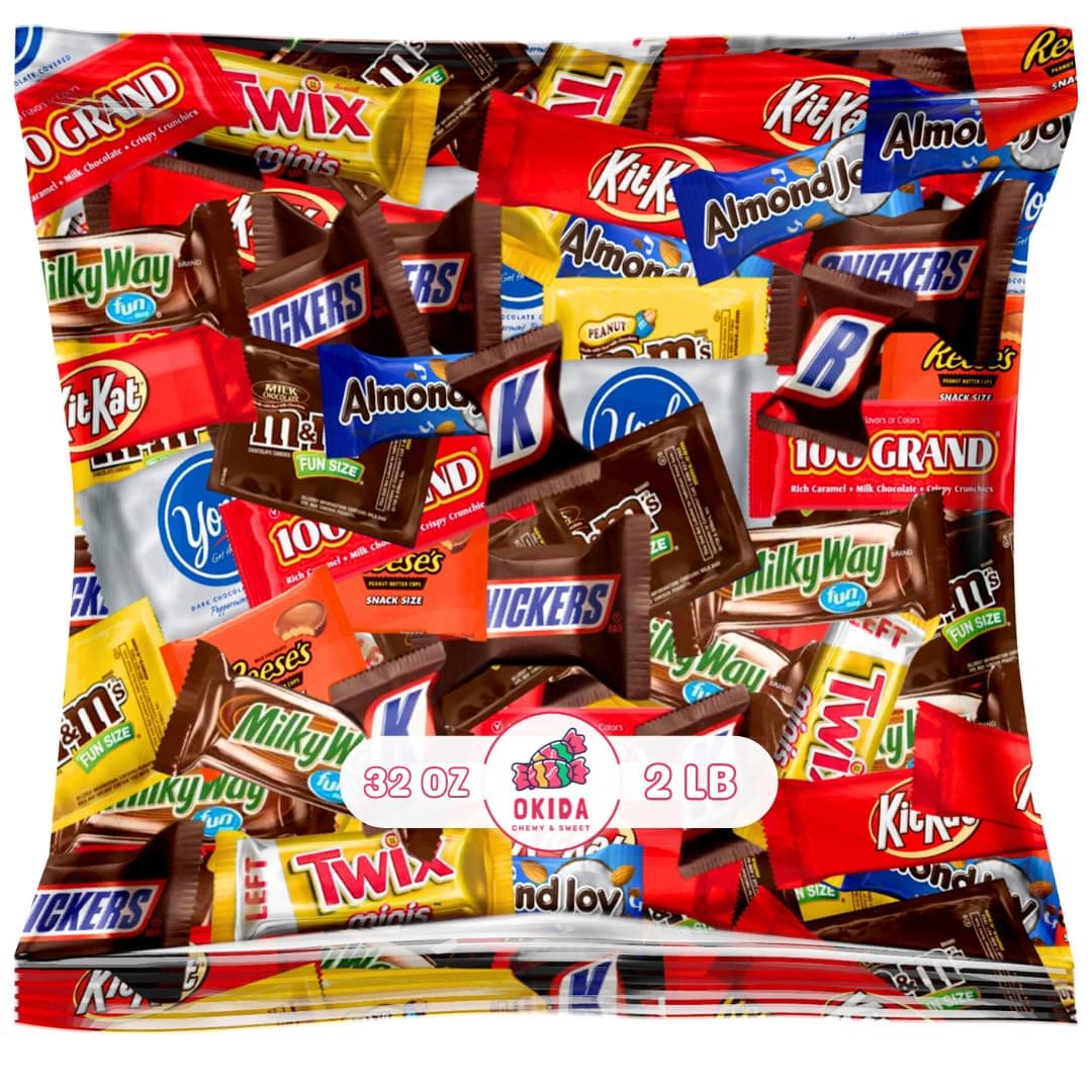 Assorted Chocolate Variety Pack - Individually Wrapped Party Chocolate Assortment (2 LB)