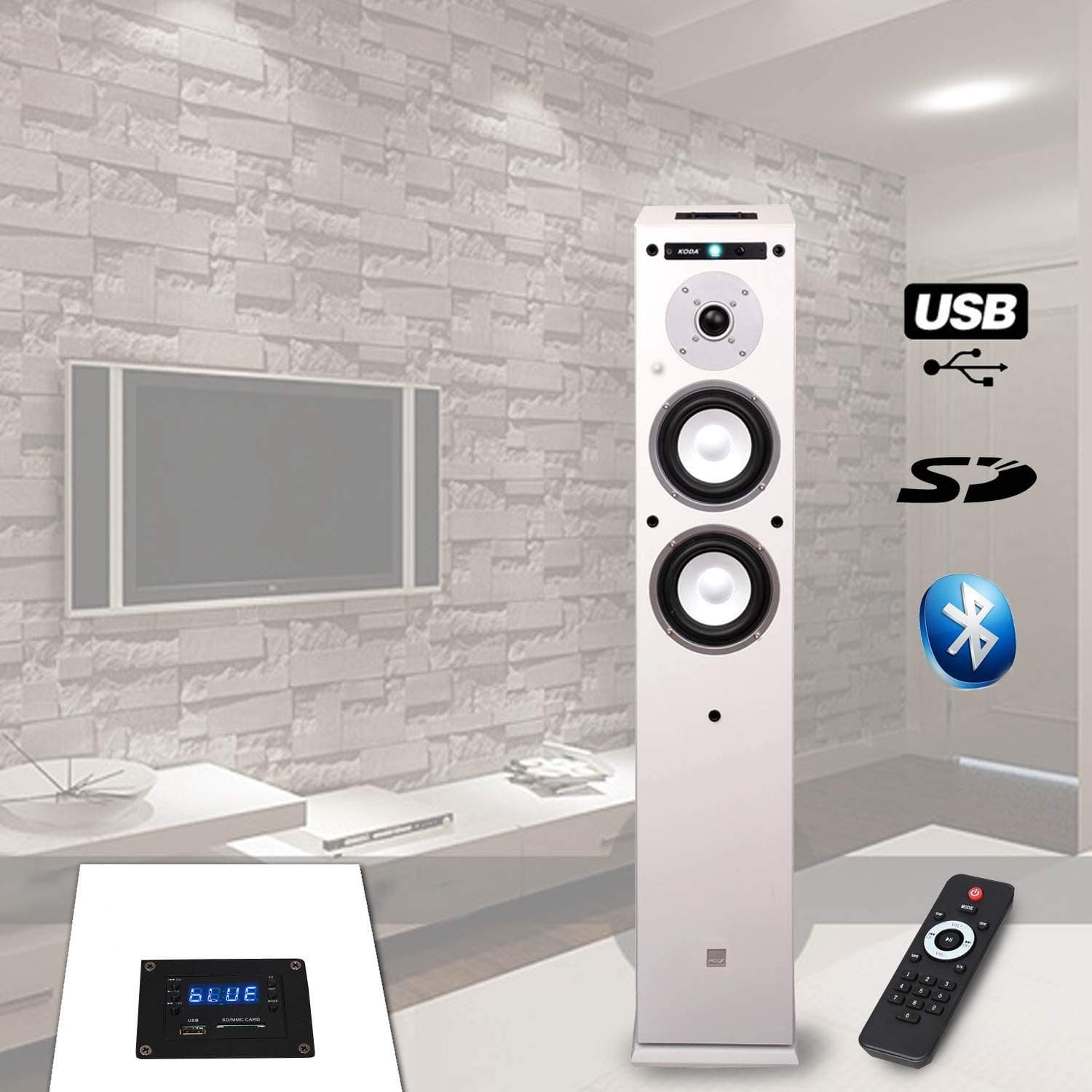 Koda center100-wh Bluetooth Sound Tower – White