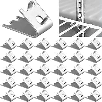 32 Pieces 920158 Freezer Shelf Clip,Stainless Steel Shelf Clip for Refrigerator,Freezer Cooler Shelf Support,Replacement Shelf Square Buckles Clips