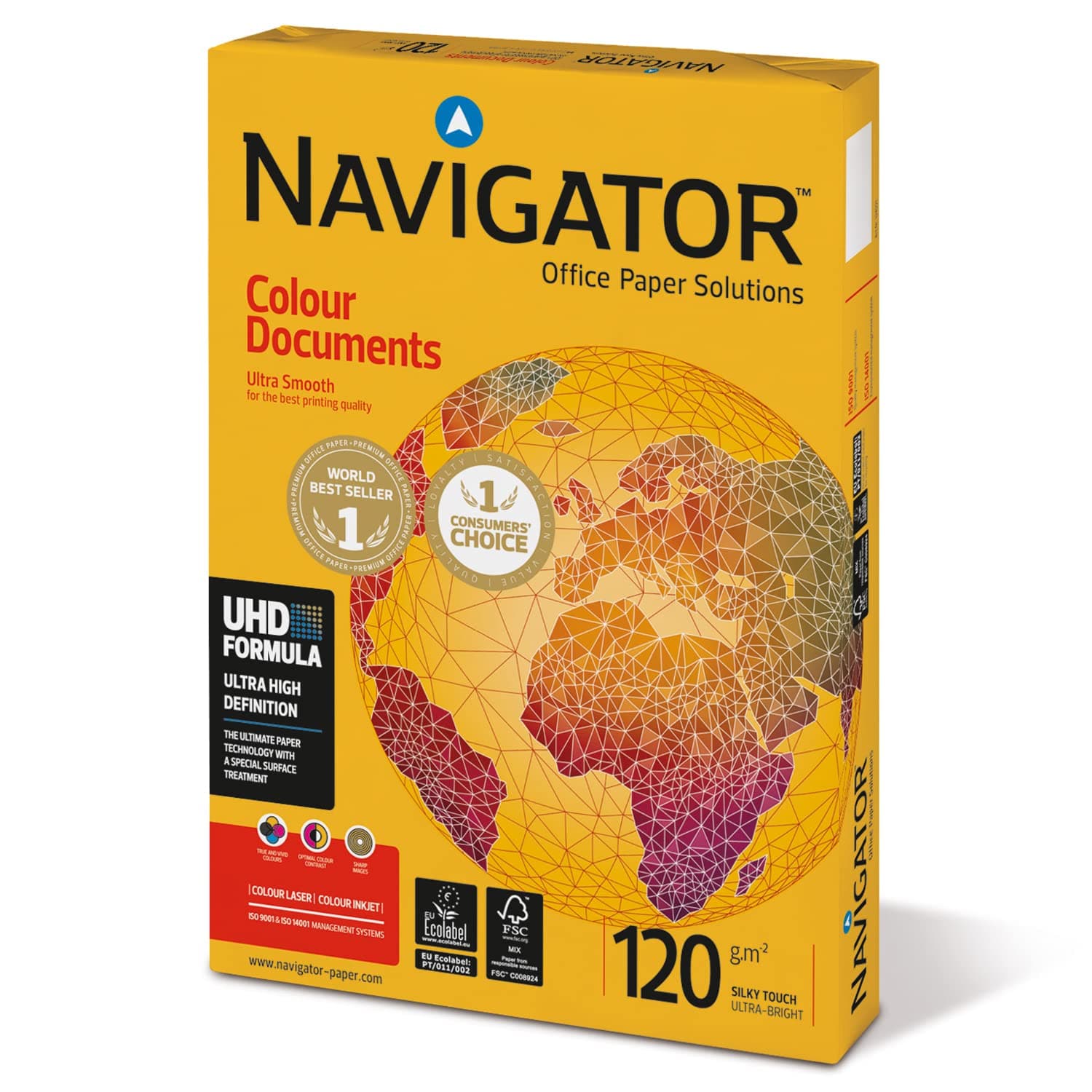 Navigator Colour Documents Paper Ultra Smooth 120gsm A4 White [250 Sheets]