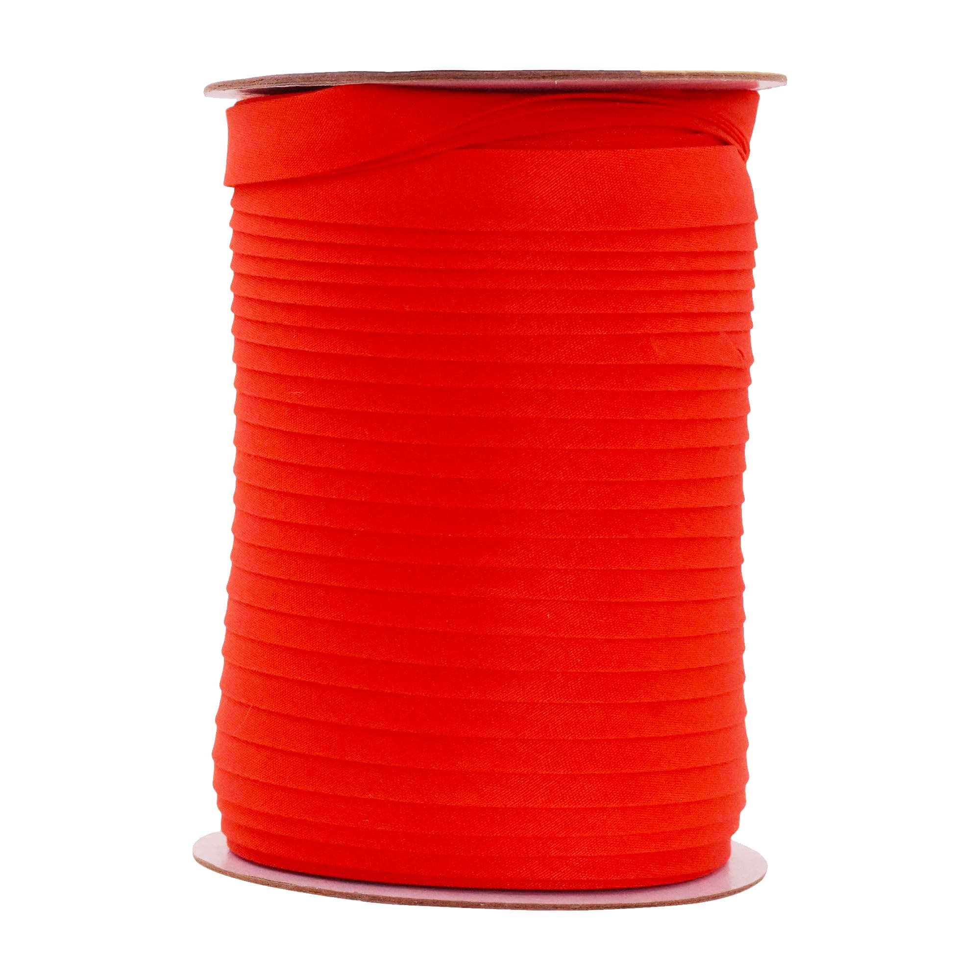 Mandala Crafts 55 Yards 1/2 Inch Red Double Fold Bias Tape for Sewing - Bias Binding Tape for Quilting Binding, Hemming, Seam, and Fabric Piping