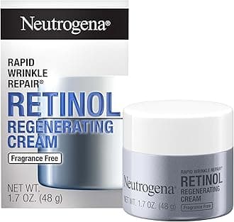 Rapid Wrinkle Repair, Retinol Face Moisturizer, Daily Anti-Aging Neck & Face Cream with Hyaluronic Acid, Retinol Cream, Fragrance-Free, Fades Fine Lines, Wrinkles and Dark Spots, 1.7 oz