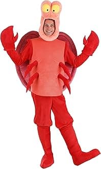 Fun CostumesDisney The Little Mermaid Sebastian Costume for Adults, for Cosplay, Fantasy, Halloween, Beach Theme & Dress Up