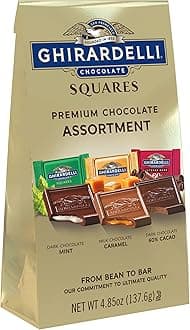 GHIRARDELLI Premium Assorted Chocolate Squares, Chocolate Assortment, 4.85 Oz Bag (Pack of 6)