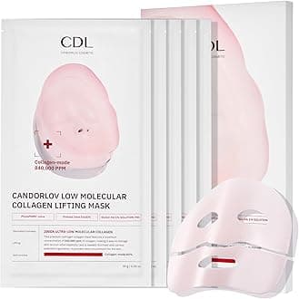 CANDORLOV Overnight Collagen Lifting Face Mask 5 Sheets, Korean Face Lifting Deep Hydrogel Mask for Glass Skin, Anti-Aging with PDRN, Hyaluronic Acid for Elasticity, Firmness