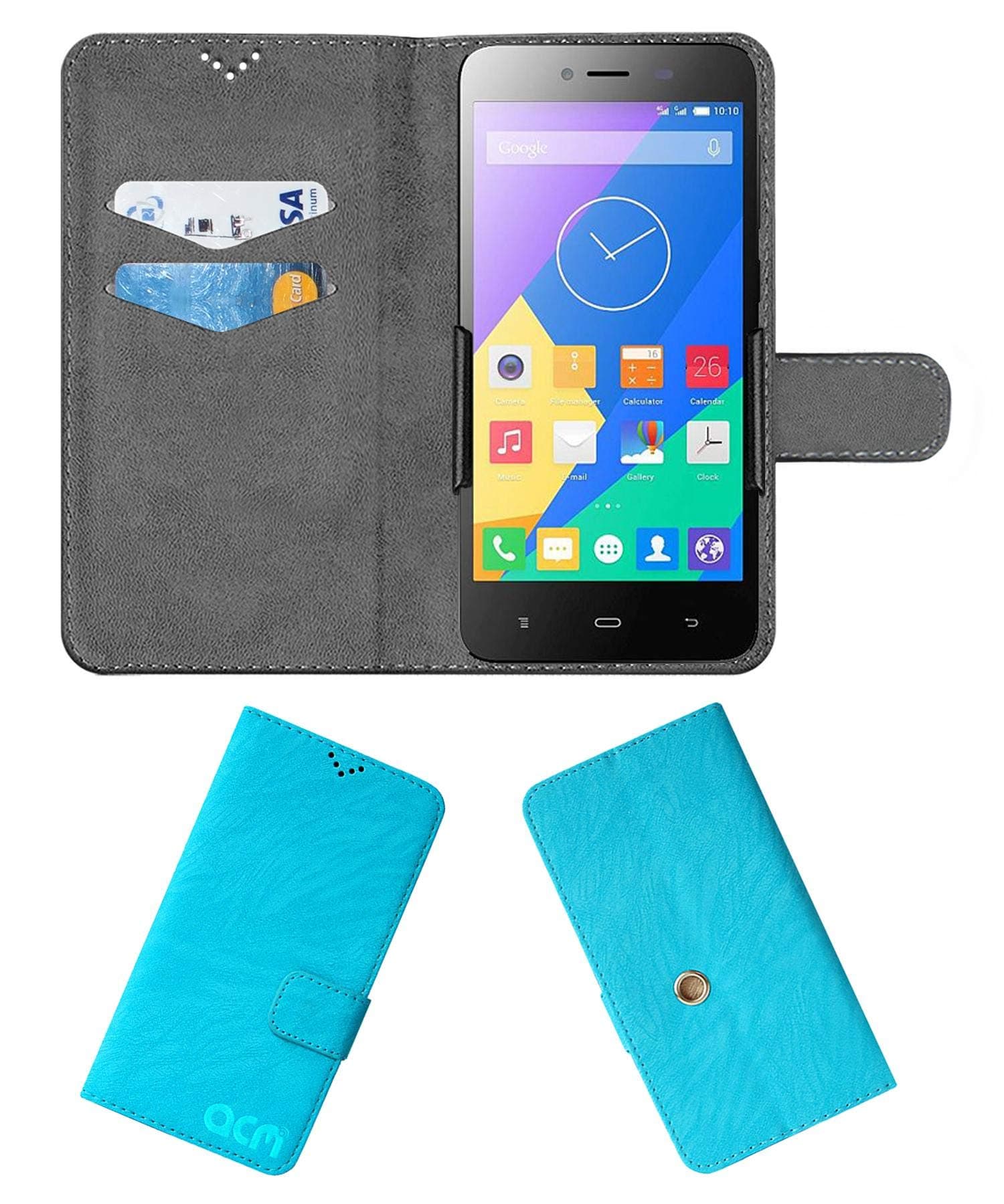 ACM Rotating Clip Flip Case Compatible with Phicomm Energy 653 4g Mobile Cover Stand Sky Blue