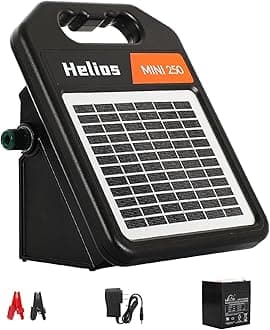 MINI250 Solar Electric Fence Charger with Day or Night Mode, 0.25Joule Portable Solar Fence Charger