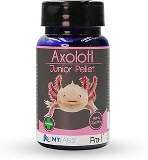 NT Labs Pro-f Axolotl Junior Pellet, Feed For Newts or African Clawed Frogs, Amphibian Food, Fast Sinking Pellet, Highly Palatable Axolotl Food (60g)