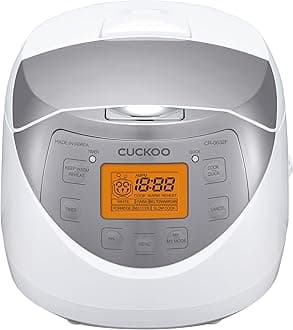Micom Rice Cooker 6 Cup Uncooked / 12 Cup Cooked, Korean Fuzzy Logic Rice Cooker with Delay Timer & Keep Warm Setting, Versatile Food Steamer with Non-Stick Inner Pot, Silver (CR-0632F)