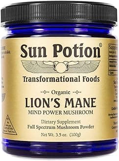 Lion’s Mane Mushroom Powder – Wildcrafted Full Spectrum Hericium Erinaceus, Brain, Focus & Memory Support, Adaptogenic Nootropic Mushroom, No Fillers, 100g