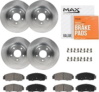 MAX Advanced Brakes - Brake Kit For 2012-2018 Ford Focus (Excluding ST, RS)| Carbon Ceramic Brake and Rotor Kit Front and Rear| Daily Driving OE Replacement Brake Rotors
