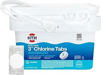 HTH Swimming Pool Care 3" Chlorine Tabs Advanced, Individually Wrapped Tablets