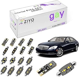 ZIYO ZPL5221 - LED Interior Light Kit for Mercedes Benz S Class W221 2005-2013 Dome Light Bulbs Replacement Package, 6000K Xenon White LED Lights Upgrage Error Free (24 Bulbs)