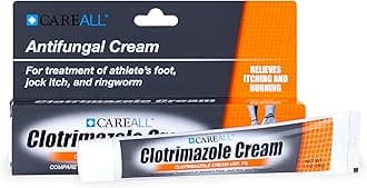 Clotrimazole Antifungal Cream 1% USP 1.0 oz., Cures Most Athlete’s Foot, Jock Itch and Ringworm, Sooths and Relieves Itching, Burning and Cracking from These Conditions