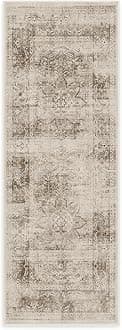 RUGGABLE Washable Vintage Runner Rug – Sarrah Hazel 2.5x7, Stain-Resistant, Non-Slip Hallway Runner – Machine Washable Rug for Hallway, Entryway, Living Room & Kitchen – with Standard Pad